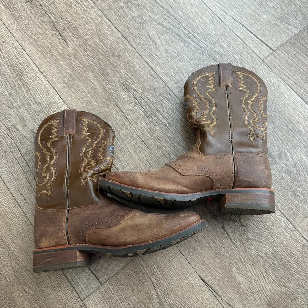 Double H boots DH7004 men size 11 boots Noah Western Ropers brown